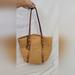 Michael Kors Bags | Michael Kors Studded Straw Shopper Tote Bag | Color: Brown/Tan | Size: Os