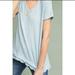 Anthropologie Tops | Anthropologie Blue Nico Asymmetrical Lace Hem Tee | Color: Blue | Size: S