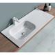Lavabo vasque blanc 100cm à encastrer lave main Colossum04 100x48x14cm - Blanc - Sogood