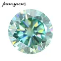 PANSYSEN – Promotion de pierres précieuses en Moissanite vvvs1 3EX 1ct 6.5MM bleu vert