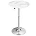 Round Pub Table Height Adjustable Swivel Cocktail Pub Table with Base