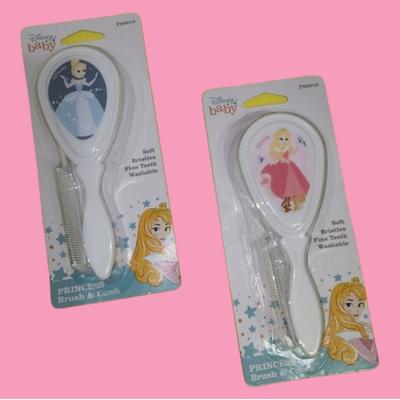 Disney Bath, Skin & Hair | Disney Princess Baby Soft Brush W/ Comb Set Cinderella/Aurora | Color: Blue/Pink | Size: Osg