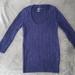 American Eagle Outfitters Sweaters | American Eagle 3/4 Sleeve Cable Knit Sweater | Color: Blue | Size: M