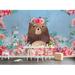 GK Wall Design Cartoon Bear Cute Animal 6.25' L x 112" W Paintable Wall Mural Vinyl | 150 W in | Wayfair GKWP000255W150H98_V