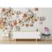 GK Wall Design Flower Peony Blossom Bohemian 6.25' L x 112" W Paintable Wall Mural Vinyl | 55 W in | Wayfair GKWP000276W55H35_V