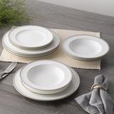 Noritake Rochelle Salad Plates, 8-1/4" Bone China/Ceramic in Gray/White | 8.25 W in | Wayfair 4795-405D