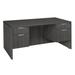 Regency Legacy Office Desk w/ Double Pedestal Drawer Unit Wood in Black | 29 H x 71 W x 35 D in | Wayfair LDP7135AG