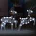 The Holiday Aisle® Christmas Reindeers Decoration Christmas Lighting Display w/ LEDs Metal in Gray | 25.2 H x 7.5 W in | Wayfair