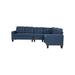 Blue Reclining Sectional - Latitude Run® Ayde 107" Wide Modular Corner Sectional Linen | 35 H x 107 W x 84 D in | Wayfair