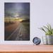 Latitude Run® Motorway by Sebastien Lory - Unframed Photograph Metal in Blue/Brown/White | 16 H x 12 W x 0.13 D in | Wayfair