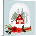 The Holiday Aisle® Snow Globe Village Holiday Santa IV - Wrapped Canvas Painting Canvas in White | 36 H x 36 W x 1.75 D in | Wayfair