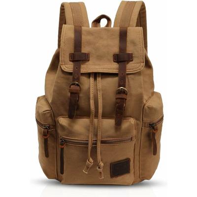Vintage Backpack Canvas Daypacks School Bag Outdoor Hiking Rucksack College Bookbag Teenager Travel