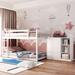 Twin over Twin Bunk Bed Bedroom Solid Wood Kids' Beds with 4 Drawers and 3 Shelves, Upper Bunk Full Length Guardrail & Ladder