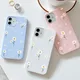 Simple daisy fleur Pour iPhone 14 13 12 11 Pro Max 12 Mini 7 8 Plus XS Max X XR Rose Blanc Housse de