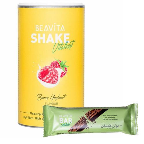 Beavita Shake Himbeere-Joghurt + Riege 572+65 g Set