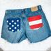American Eagle Outfitters Shorts | Aeo Cutoff Upcycled Us Flag Jean Shorts Size 6p | Color: Blue | Size: 6p