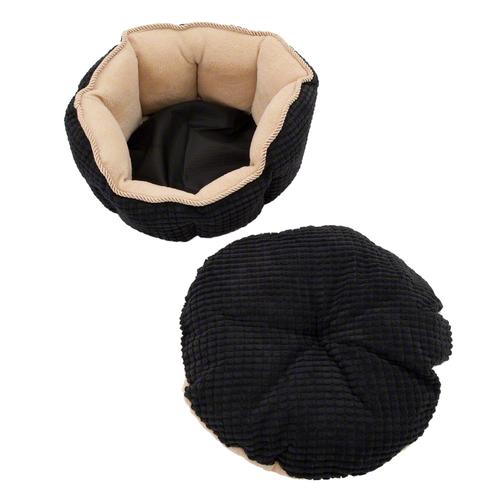 Cozy Kingdom Kuschelbett - L 80 x B 60 x H 25 cm Hundezubehör + Schmusedecke - L 30 x B 30 cm...