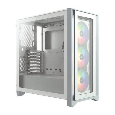 Corsair iCUE 4000X RGB Mid-Tower ATX Desktop Case (White) CC-9011205-WW