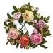 Nearly Natural Home Decor 20 Mixed Peony & Berry Wreath