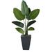 Nearly Natural 52 Travelers Palm Artificial Tree in Slate Planter Green
