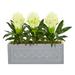 Nearly Natural Bromeliad Artificial Plant in Stone Planter