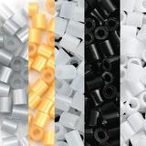 6 000 Fuse Fusion Beads in Metallic Gold Silver Black White Pearl and Clear Colors 5 x 5mm Bulk Pack Works with Perler Beads