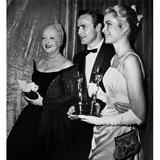 Bette Davis, Marlon Brando, & Grace Kelly at the Oscars - Unframed Photograph Paper in Black/White Globe Photos Entertainment & Media | Wayfair