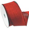 Burlap Wired Ribbon 2.5 X10yd-Red