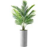 Artificial Palm Tree in Modern Planter Fake Areca Tropical Palm Silk Tree for Indoor Outdoor Home Decoration - 66 Overall Tall (Plant Pot Plus Tree)