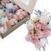 West Ivory Artificial Flowers Rose Combo Box Set with Stem for DIY Wedding Floral Bouquets Centerpieces Arrangements Decorations Peachy Pink