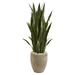 Nearly Natural Sansevieria Artificial Plant in Sand Colored Planter