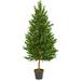 Nearly Natural Green 4.5 Olive Cone Topiary Artificial Tree UV Resistant