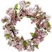 Nearly Natural Polyester Mother s Day Wreath 24.0 (Assorted Colors)