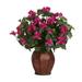 Nearly Natural Plastic 24.5 Bougainvillea with Vase Artificial Plant Pink