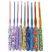 NUOLUX 9pcs Weaving Tools Set Polymer Clay Handle Crochet Hooks Kit for Home Use