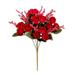 1Pc Artificial Rose Flower Garden DIY Wedding Party Desktop Furniture Decoration Red Plush + Plastic