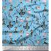 Soimoi Blue Poly Georgette Fabric Women & Accessories Fashion Print Fabric by Yard 52 Inch Wide