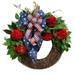 JYYYBF Patriotic Front Door Wreath 4th of July Wreath Creative Red Blue White American State Garland Front Door Welcome Wreath Multi-color 5 40cm