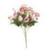 Artificial Flower Bouquet Home Office Desktop Silk Cloth Fake Floral Decor Rose Bud Bouquet Dark Pink