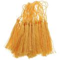 NUOLUX 100 PCS Polyester Household Feast DIY Handmade Charm Craft DIY Chinese Knot Decoration Tassel(Gold)