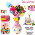 LNKOO Flower Craft Kit for Kids Crafts and Art Set Fun DIY Kit Party Favors Vase and Button Flowers Crafts for Girls Boys Age 4 5 6 7 8 9 Years Old Kid Activities Projects Children Birthday Gift