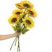 6 Branches Artificial Sunflower Sunflower Bouquet Lifelike Sunflower Simulation Sunflowers Sunflower Vase Arrangement for Wedding Holiday Party Decor for Home Office Mall Decor