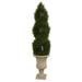 Nearly Natural 5 Double Pond Spiral Cypress Artificial Topiary (Indoor/Outdoor) Green