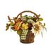 Nearly Natural 15â€� Pumpkin with Gourd and Berries Artificial Fall Harvest Arrangement