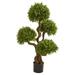 Nearly Natural 3.5 ft. Four Ball Boxwood Artificial Topiary Tree