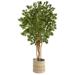 Nearly Natural 6 Artificial Maple Artificial Trees in Cotton Planter