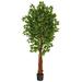 Nearly Natural 6.5 Super Deluxe Ficus Artificial Tree with Natural Trunk