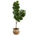 Nearly Natural 4.5 Fiddle Leaf Fig Artificial Tree in Planter