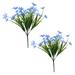 TUTUnaumb 2022 Winter 2 Bundles Artificial Outdoor Flowers Fake Flowers Green Shrubs Garden Porch Blue