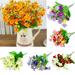 D-GROEE 4 Bouquet 28 Heads Silky Artificial Daisy Artificial Daisy Bouquet for Wedding Party Stage Centerpieces Windowsill Decor